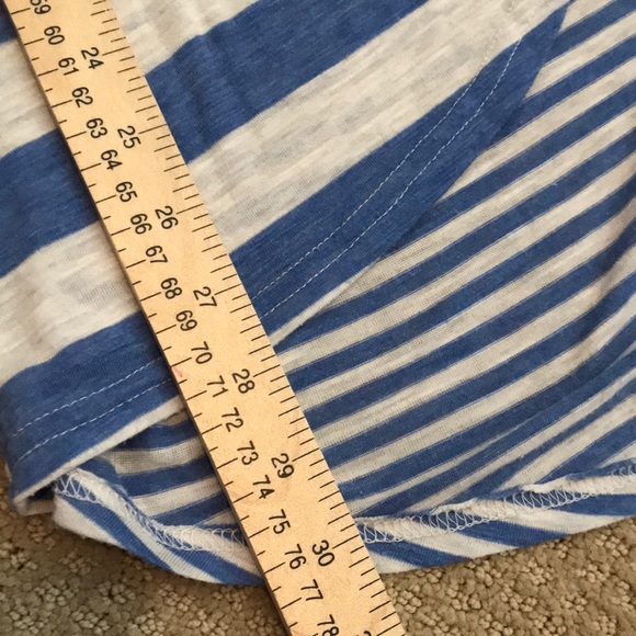 Poof! blue striped tunic top size L - Picture 4 of 5